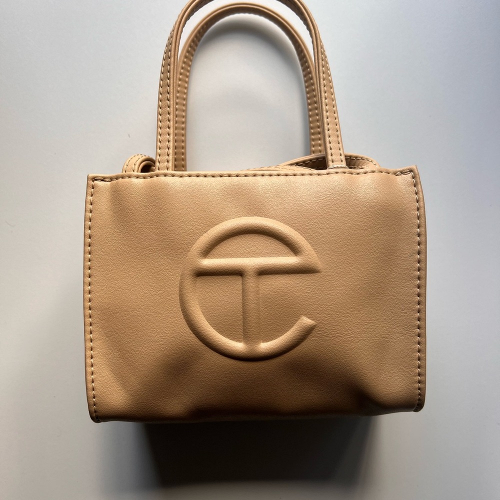Cream Telfar Small Shopping Bag